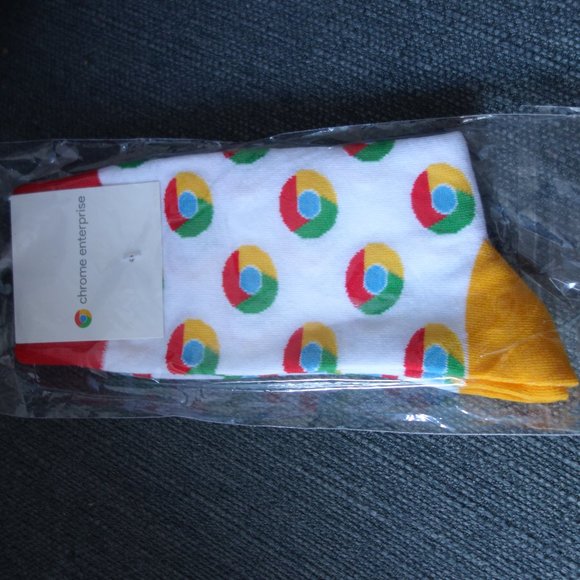 Google Chrome Enterprise Socks *Brand New In Plastic Never Worn* - Picture 2 of 2